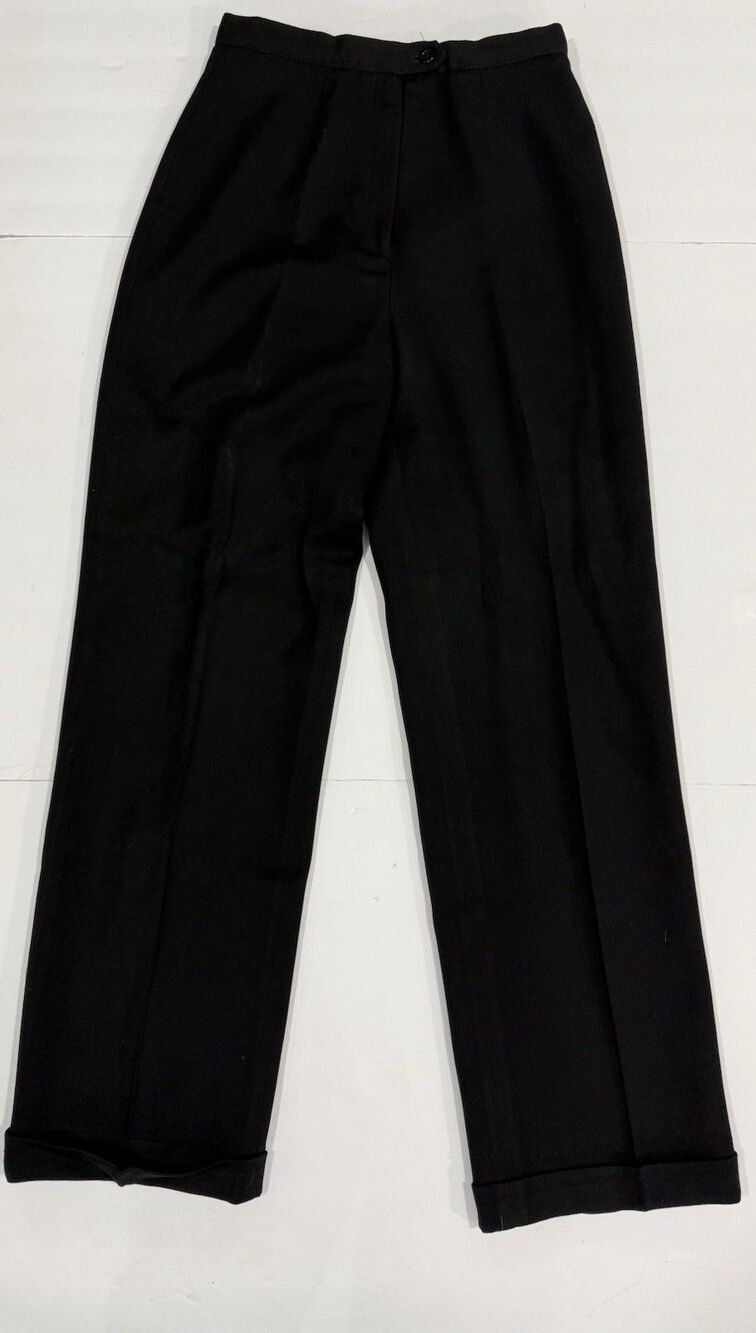 Lauren Ralph Lauren Black Worsted Wool Dress Pants Size 6
